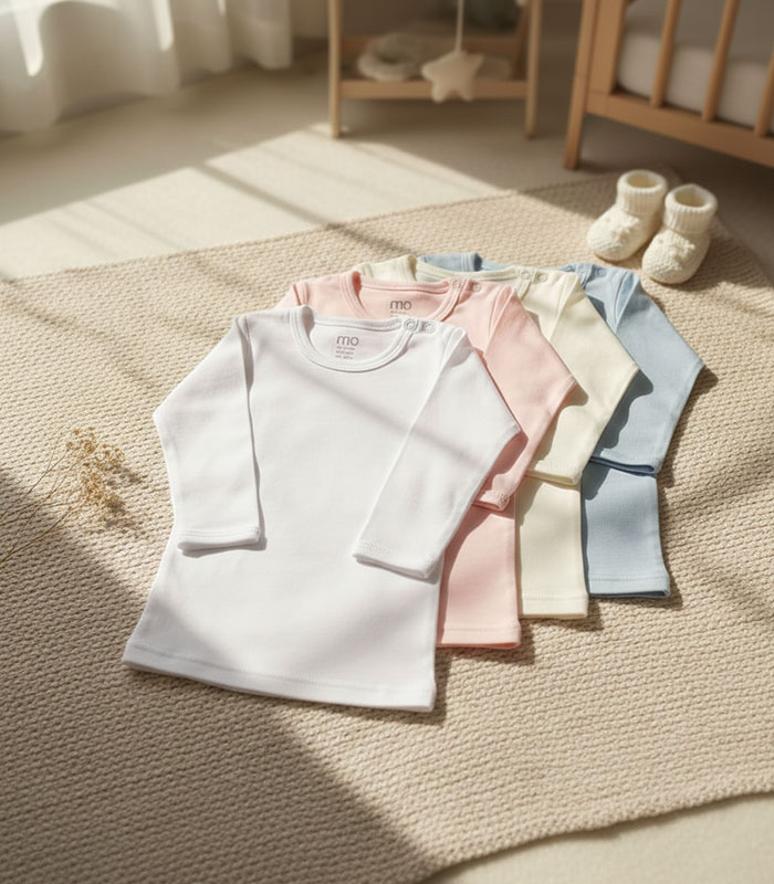 baby body shirt long sleeve pack of 3 - MOkids Egypt