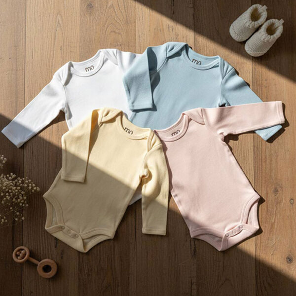 bodysuit long sleeve pack of 3 - MOkids long sleeve baby bodysuits Egypt