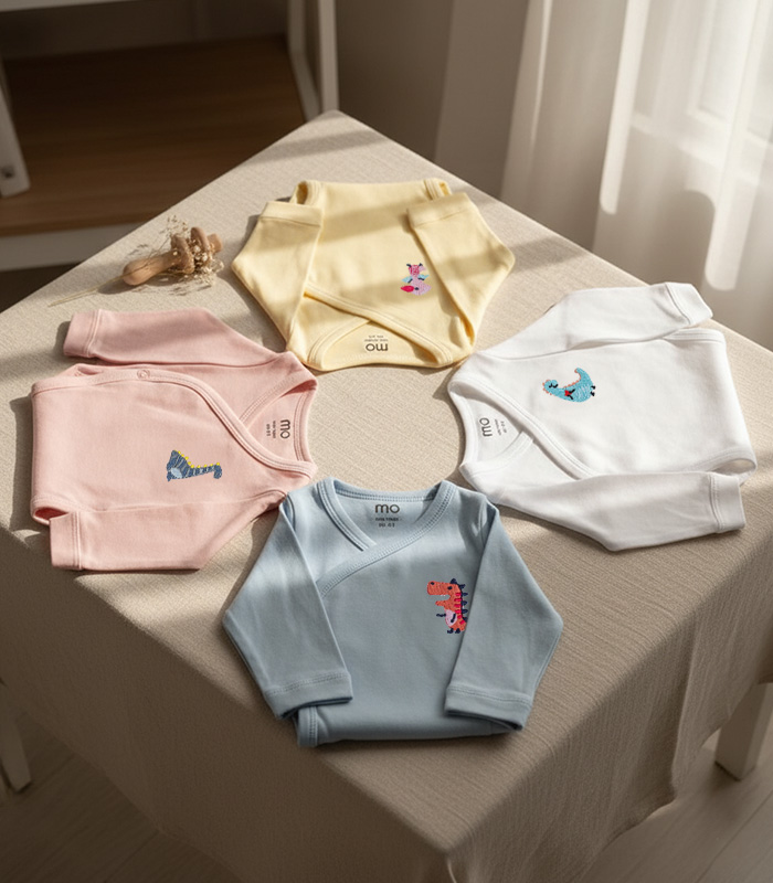 shaya embroidered long sleeve pack of 3 - MOkids baby shaya Egypt