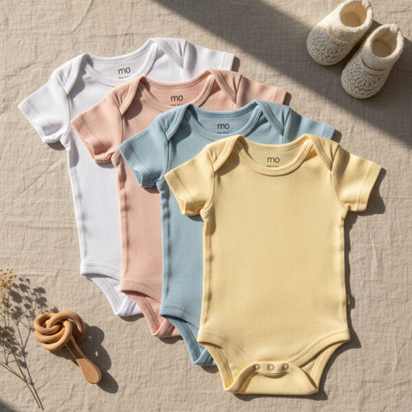bodysuit short sleeve pack of 3 - MOkids baby bodysuits Egypt