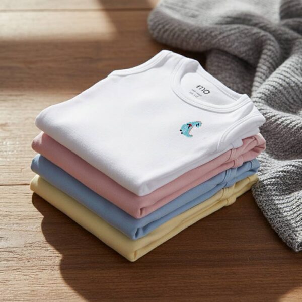 bodysuit embroidered sleeveless pack of 3 - MOkids baby bodysuits Egypt