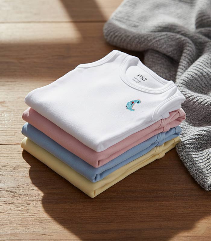 bodysuit embroidered sleeveless pack of 3 - MOkids baby bodysuits Egypt